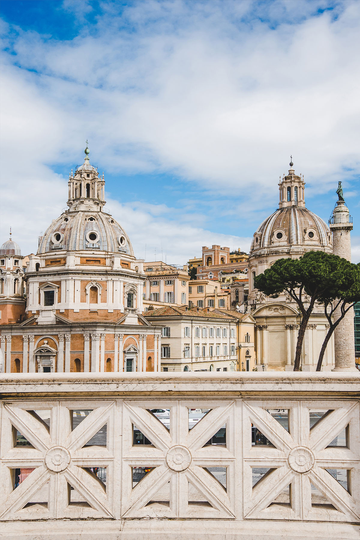 domes of Santa Maria di Loreto church seen from Altare della Pat